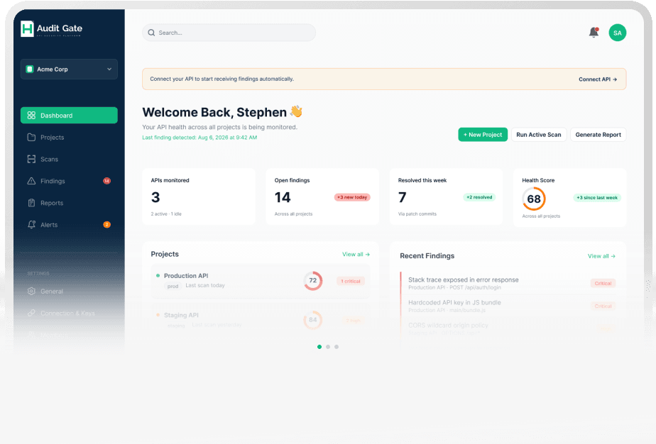 AuditGate Dashboard Preview 1